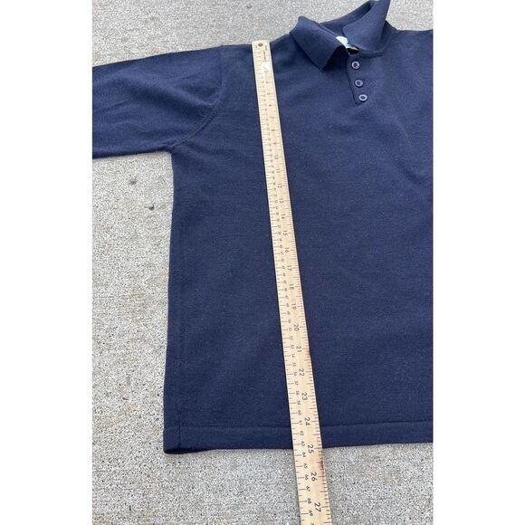 Vintage Expedition Polo mens size large pull over navy blue 100% wool - Picture 4 of 6